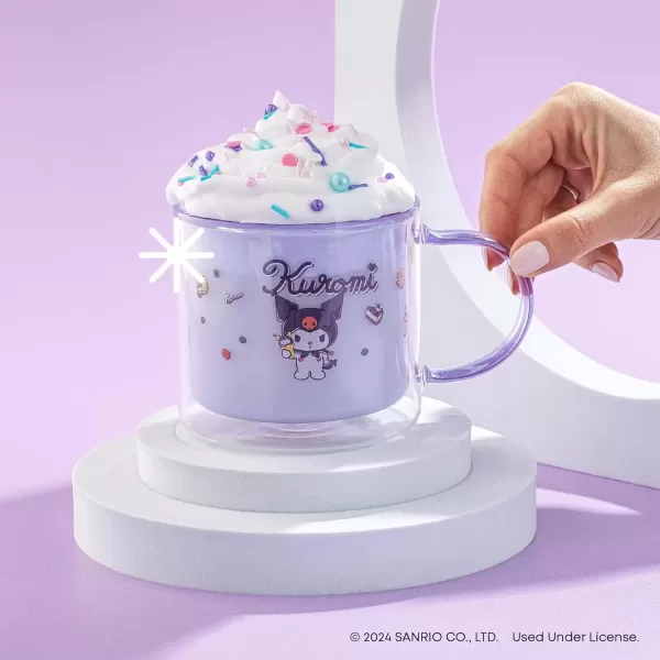 imageJoyJolt Hello Kitty Double Wall Insulated Coffee Mug ft My Melody 135 oz Glass Cup Cute Drinking Glassware ideal for Latte Iced Coffee or Tea Kawaii Hello Kitty Merch Sanrio AccessoriesKuromi