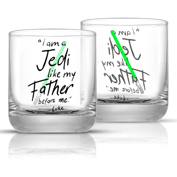 imageJoyJolt Star Wars Luke Skywalker Lightsaber Short Drinking Glass  10 oz  Set of 2