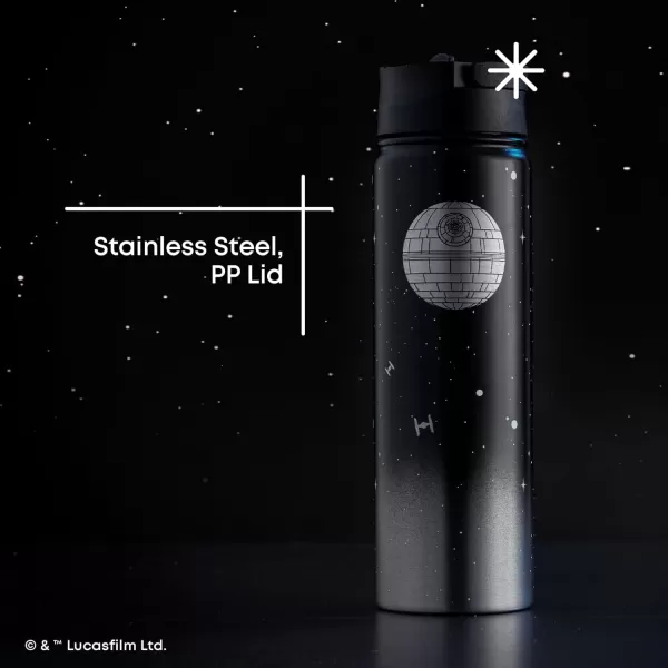 imageJoyJolt Triple Insulated Water Bottle with Straw Lid AND Flip Lid 22oz Water Bottle 12 Hour HotCold Vacuum Insulated Stainless Steel Water Bottle BPAFree Leakproof Water Bottles  Thermos BottleDeath Star