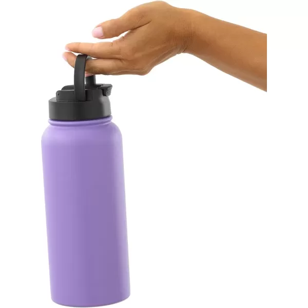 imageJoyJolt Triple Insulated Water Bottle with Straw Lid AND Flip Lid 22oz Water Bottle 12 Hour HotCold Vacuum Insulated Stainless Steel Water Bottle BPAFree Leakproof Water Bottles  Thermos BottleLilac Purple