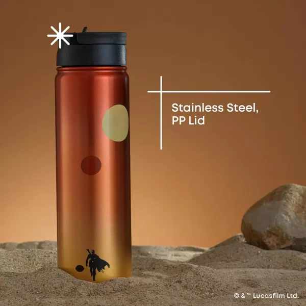 imageJoyJolt Triple Insulated Water Bottle with Straw Lid AND Flip Lid 22oz Water Bottle 12 Hour HotCold Vacuum Insulated Stainless Steel Water Bottle BPAFree Leakproof Water Bottles  Thermos BottleTatooine