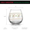 imageJoyJolt Star Wars Ugly Sweater Stemless Glasses Set of 4 Large 15oz Stemless Glass Drinking Glasses Gifts for Kitchen Men or Women Star Wars Collectibles for Adults4 Count Pack of 1