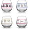 imageJoyJolt Star Wars Ugly Sweater Stemless Glasses Set of 4 Large 15oz Stemless Glass Drinking Glasses Gifts for Kitchen Men or Women Star Wars Collectibles for Adults4 Count Pack of 1