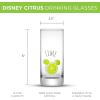 imageJoyJolt Disney Mickey Citrus Highball Glasses Set of 4 Crystal Bar Glasses Grapefruit Cocktail Glasses Premium Xmas Disney Stuff Gifts and Drinking Cups 14oz Colored Glassware Disney TumblerHighball Glasses