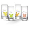 imageJoyJolt Disney Mickey Citrus Highball Glasses Set of 4 Crystal Bar Glasses Grapefruit Cocktail Glasses Premium Xmas Disney Stuff Gifts and Drinking Cups 14oz Colored Glassware Disney TumblerHighball Glasses