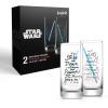 imageJoyJolt Star Wars Luke Skywalker Lightsaber Tall Drinking Glass  142 oz  Set of 2ObiWan Kenobi Blue Lightsaber