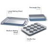 imageCaraway Nonstick Ceramic Bakeware Set 11 Pieces  Baking Sheets Assorted Baking Pans Cooling Rack ampamp Storage  Aluminized Steel Body  Non Toxic PTFE ampamp PFOA Free  CreamSlate