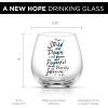 imageJoyJolt Star Wars ObiWan Kenobi Lightsaber Stemless Drinking Glass  15 oz  Set of 2ObiWan Kenobi Blue Lightsaber