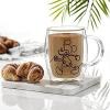 imageJoyJolt Aroma Disney Mickey and Pluto 135oz Glass Cups Set 2 Insulated Double Wall Glass Coffee Cups Insulated Coffee Cup Set Unique Coffee Mugs Large Espresso Cups Disney Cups and Disney Mugs