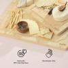imageJoyJolt Bamboo Cutting Board Set Wooden Cutting Boards for Kitchen Large and Small Wooden Cutting Board Set Serving Cheese Board Bread Board or Chopping Board Set Non Slip Wood Cutting Board Set