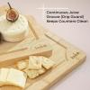 imageJoyJolt Bamboo Cutting Board Set Wooden Cutting Boards for Kitchen Large and Small Wooden Cutting Board Set Serving Cheese Board Bread Board or Chopping Board Set Non Slip Wood Cutting Board Set