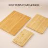imageJoyJolt Bamboo Cutting Board Set Wooden Cutting Boards for Kitchen Large and Small Wooden Cutting Board Set Serving Cheese Board Bread Board or Chopping Board Set Non Slip Wood Cutting Board Set