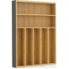 imageJoyJolt Bamboo Drawer Organizer 7Compartment Silverware Organizer Cutlery and Utensil Organizer Drawer Organizers for Garage Kitchen and Bathroom Organizer Drawers for Kitchen UtensilsBambooBlack