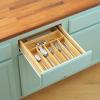 imageJoyJolt Bamboo Drawer Organizer 7Compartment Silverware Organizer Cutlery and Utensil Organizer Drawer Organizers for Garage Kitchen and Bathroom Organizer Drawers for Kitchen UtensilsBambooWhite