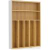 imageJoyJolt Bamboo Drawer Organizer 7Compartment Silverware Organizer Cutlery and Utensil Organizer Drawer Organizers for Garage Kitchen and Bathroom Organizer Drawers for Kitchen UtensilsBambooWhite