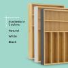 imageJoyJolt Bamboo Drawer Organizer 7Compartment Silverware Organizer Cutlery and Utensil Organizer Drawer Organizers for Garage Kitchen and Bathroom Organizer Drawers for Kitchen UtensilsBambooBlack