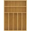 imageJoyJolt Bamboo Drawer Organizer 7Compartment Silverware Organizer Cutlery and Utensil Organizer Drawer Organizers for Garage Kitchen and Bathroom Organizer Drawers for Kitchen UtensilsBambooBlack