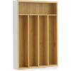 imageJoyJolt Bamboo Drawer Organizer for Kitchen Utensils Drawer Divider for Large Cutlery and Silverware Flatware Holder Tray 5Compartment Silverware Organizer Garage Kitchen ampamp Junk Drawer OrganizerBambooWhite