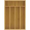 imageJoyJolt Bamboo Drawer Organizer for Kitchen Utensils Drawer Divider for Large Cutlery and Silverware Flatware Holder Tray 5Compartment Silverware Organizer Garage Kitchen ampamp Junk Drawer OrganizerBambooBlack