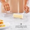imageJoyJolt Clear Glass Butter Dish with Lid  Fancy Butter Stick Holder Wide Butter Dish for 4oz Sticks VintageStyle Covered Tray for Cute Farmhouse Butter Container Aesthetic