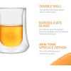 imageJoyJolt Cosmo Double Wall Whiskey Glasses  Set of 2 Double Wall Tumbler Ideal for Old Fashioned or Sweet Manhattan Cocktails Eminent Brandy Glass for Party  10 oz Scotch Whiskey Glasses
