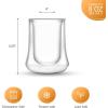 imageJoyJolt Cosmo Double Wall Whiskey Glasses  Set of 2 Double Wall Tumbler Ideal for Old Fashioned or Sweet Manhattan Cocktails Eminent Brandy Glass for Party  10 oz Scotch Whiskey Glasses