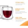 imageJoyJolt Cosmo Double Walled Stemless Wine Glasses  Set of 2 Double Wall Insulated Wine Glasses for White Wine Red Wine  Delicate Stemless Glassware  295 ml  10 oz Modern Glassware