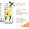 imageJoyJolt Cosmo Insulated Highball Glasses  Set of 2 Insulated Glass Tumbler for Cocktails Lemonade Ice Tea  Charming No Condensation Glasses  295 ml  10 oz Modern Glassware