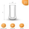 imageJoyJolt Cosmo Insulated Highball Glasses  Set of 2 Insulated Glass Tumbler for Cocktails Lemonade Ice Tea  Charming No Condensation Glasses  295 ml  10 oz Modern Glassware