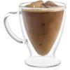imageJoyJolt Declan Irish Double Wall Insulated Glass Coffee Cups Set of 2 10Ounces