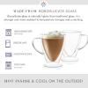 imageJoyJolt Declan Irish Double Wall Insulated Glass Coffee Cups Set of 2 10Ounces