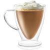 imageJoyJolt Declan Irish Double Wall Insulated Glass Coffee Cups Set of 2 15Ounces