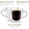 imageJoyJolt Disney Mickey Mouse 3D Espresso Cups 54oz Glass Set of 2  Insulated Double Wall Design Unique Coffee Mugs54 Oz