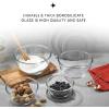 imageJoyJolt Kitchen Large Mixing Bowl Set  8pc Glass with Lids Set  Neat Nesting Batter Bowl  Cooking Bowls  Storage Bowls with Lids and Big Salad Bowl with BPAFree LidsGray