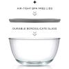 imageJoyJolt Kitchen Large Mixing Bowl Set  8pc Glass with Lids Set  Neat Nesting Batter Bowl  Cooking Bowls  Storage Bowls with Lids and Big Salad Bowl with BPAFree LidsGray