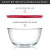 imageJoyJolt Kitchen Large Mixing Bowl Set  8pc Glass with Lids Set  Neat Nesting Batter Bowl  Cooking Bowls  Storage Bowls with Lids and Big Salad Bowl with BPAFree LidsRed