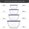 imageJoyJolt Kitchen Large Mixing Bowl Set  8pc Glass with Lids Set  Neat Nesting Batter Bowl  Cooking Bowls  Storage Bowls with Lids and Big Salad Bowl with BPAFree LidsVery Peri