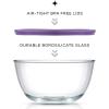 imageJoyJolt Kitchen Large Mixing Bowl Set  8pc Glass with Lids Set  Neat Nesting Batter Bowl  Cooking Bowls  Storage Bowls with Lids and Big Salad Bowl with BPAFree LidsVery Peri