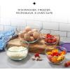 imageJoyJolt Kitchen Large Mixing Bowl Set  8pc Glass with Lids Set  Neat Nesting Batter Bowl  Cooking Bowls  Storage Bowls with Lids and Big Salad Bowl with BPAFree LidsVery Peri