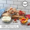 imageJoyJolt Kitchen Large Mixing Bowl Set  8pc Glass with Lids Set  Neat Nesting Batter Bowl  Cooking Bowls  Storage Bowls with Lids and Big Salad Bowl with BPAFree LidsRed