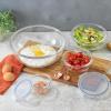 imageJoyJolt Kitchen Mixing Bowls 5pc Glass Bowls with Lids Set  Neat Nesting Bowls Large Mixing Bowl Set incl Batter Bowl Cooking Bowls Storage Bowls with Lids and Big Salad Bowl with BPAFree LidsBlack