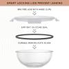 imageJoyJolt Kitchen Mixing Bowls 5pc Glass Bowls with Lids Set  Neat Nesting Bowls Large Mixing Bowl Set incl Batter Bowl Cooking Bowls Storage Bowls with Lids and Big Salad Bowl with BPAFree LidsBlack