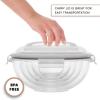 imageJoyJolt Kitchen Mixing Bowls 5pc Glass Bowls with Lids Set  Neat Nesting Bowls Large Mixing Bowl Set incl Batter Bowl Cooking Bowls Storage Bowls with Lids and Big Salad Bowl with BPAFree LidsBlack