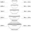 imageJoyJolt Kitchen Mixing Bowls 5pc Glass Bowls with Lids Set  Neat Nesting Bowls Large Mixing Bowl Set incl Batter Bowl Cooking Bowls Storage Bowls with Lids and Big Salad Bowl with BPAFree LidsBlack