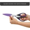 imageJoyJolt Kitchen Shears Heavy Duty Scissors TWO With Scissor Sheaths All Purpose Utility Scissors Herb Scissors Vegetable Scissors Meat Scissors Chicken Shears Stainless Steel Dishwasher SafeOrangeBlack  PurpleBlack
