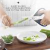 imageJoyJolt Kitchen Shears Heavy Duty Scissors TWO With Scissor Sheaths All Purpose Utility Scissors Herb Scissors Vegetable Scissors Meat Scissors Chicken Shears Stainless Steel Dishwasher SafeBlueBlack  GreenBlack