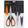 imageJoyJolt Kitchen Shears Heavy Duty Scissors TWO With Scissor Sheaths All Purpose Utility Scissors Herb Scissors Vegetable Scissors Meat Scissors Chicken Shears Stainless Steel Dishwasher SafeOrangeBlack  PurpleBlack