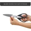 imageJoyJolt Kitchen Shears Heavy Duty Scissors TWO With Scissor Sheaths All Purpose Utility Scissors Herb Scissors Vegetable Scissors Meat Scissors Chicken Shears Stainless Steel Dishwasher SafeBlackBlack  RedBlack