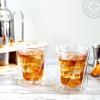 imageJoyJolt Lacey Whiskey Double Wall Glasses Set of 2 Insulated Whiskey Glass 10Ounces
