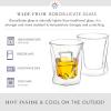 imageJoyJolt Lacey Whiskey Double Wall Glasses Set of 2 Insulated Whiskey Glass 10Ounces